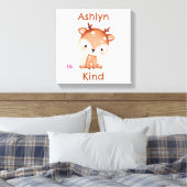 Personalisiertes Brown Deer Kids Affirmation Kinde Leinwanddruck (Insitu (Schlafzimmer))