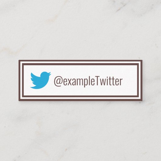 Personalisiertes "Brown Feathers"-Twitter Mini Visitenkarte (Rückseite)
