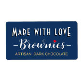 Personalisiertes Brownie- oder Bäckerei-Etikett mi (Vorne)