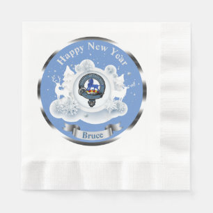 Personalisiertes Bruce-Clan-Abzeichen Winter Serviette