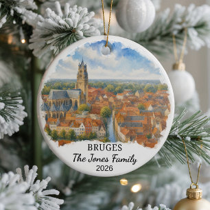 Personalisiertes Brügge-Keramik-Ornament, Benutzer Keramik Ornament