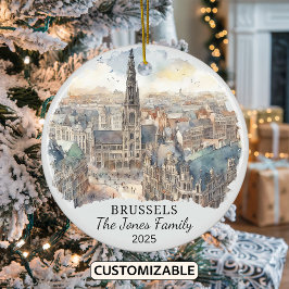 Personalisiertes Brüsseler Ornament, Belgien - Ges Keramik Ornament
