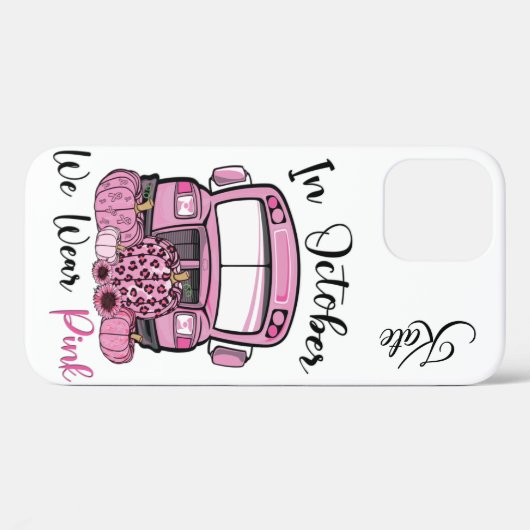 Personalisiertes Brustkrebs-Bewusstsein Case-Mate Case-Mate iPhone Hülle (Rückseite (Horizontal))