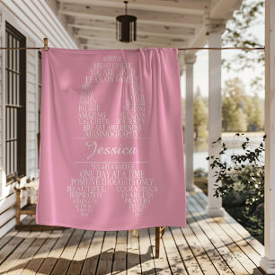 Personalisiertes Brustkrebs-Typografie-Band Sherpadecke