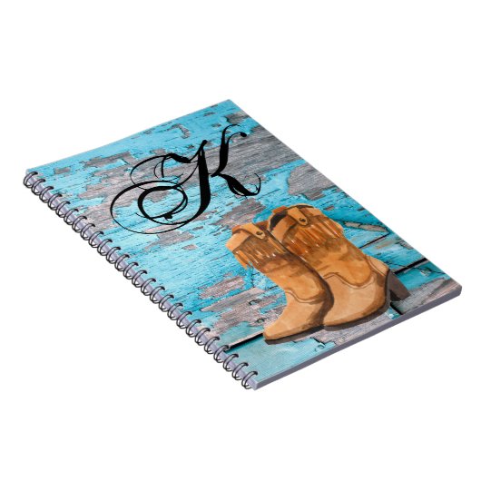 Personalisiertes Buch Blue Wood Barn Door Boots C (Rechte Seite)