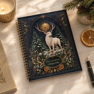 Personalisiertes Buch der Julhirsche Spiralblock