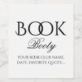 Personalisiertes Buch Hintern Weinkarte Weinetikett (Einzelnes Label)