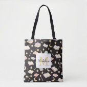 Personalisiertes Buch Mädchen Cute Magic Name Dark Tasche (Vorderseite)