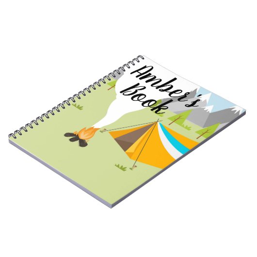 Personalisiertes Buch mit Camping (Linke Seite)