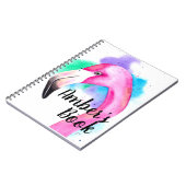 Personalisiertes Buch mit Flamingo Aquarell (Linke Seite)