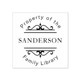 Personalisiertes Buch zur verzierten Familienbibli Gummistempel