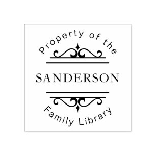 Personalisiertes Buch zur verzierten Familienbibli Gummistempel