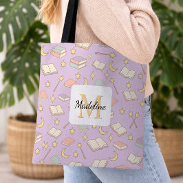 Personalisiertes buchliebendes Mädchen, süßer magi Tasche