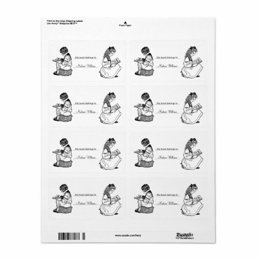 Personalisiertes Buchzeichen (Vorne)