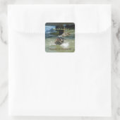 Personalisiertes Buchzeichen abstürzen Quadratischer Aufkleber (Tasche)