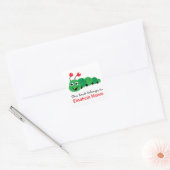 Personalisiertes Buchzeichen des niedlichen Quadratischer Aufkleber (Umschlag)