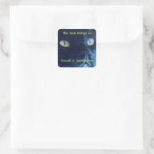 Personalisiertes Buchzeichen Quadratischer Aufkleber (Tasche)