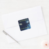 Personalisiertes Buchzeichen Quadratischer Aufkleber (Umschlag)