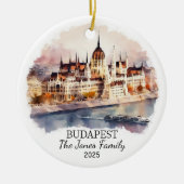 Personalisiertes Budapester Ornament, Ungarisches  Keramik Ornament (Vorne)