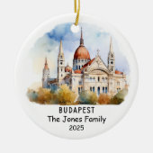 Personalisiertes Budapester Ornament, Ungarn Keramik Ornament (Vorne)