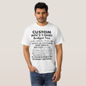 Personalisiertes Budget für Männer Weißer T - Shir T-Shirt (Vorne ganz)