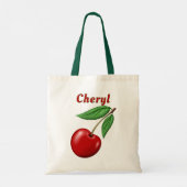 Personalisiertes Budget für Red Cherry Tragetasche (Rückseite)