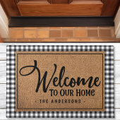 Personalisiertes Buffalo Kariert Empfang Fußmatte