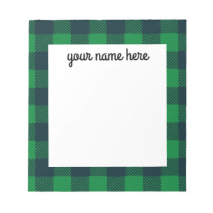 Personalisiertes Buffalo Kariert Notepad Notizblock