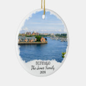 Personalisiertes Buffalo-Ornament, individuelles N Keramik Ornament (Rechts)