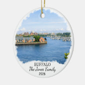 Personalisiertes Buffalo-Ornament, individuelles N Keramik Ornament (Links)
