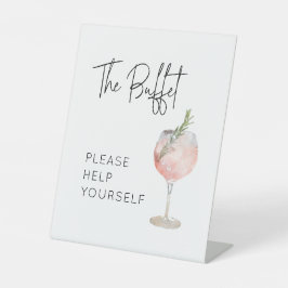 Personalisiertes Buffet-Tafelzeichen für Geburtsta Sockelschild