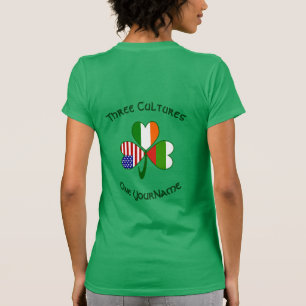 Personalisiertes Bulgarien Irland USA Shamrock Dam T-Shirt