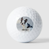 Personalisiertes Bulldog-Foto und Name des Bulldog Golfball (Vorderseite)