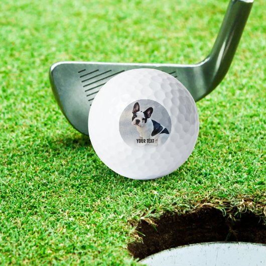 Personalisiertes Bulldog-Foto und Name des Bulldog Golfball