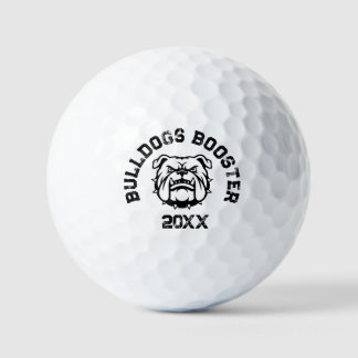 Personalisiertes Bulldogge-Schulmaskottchen Golfball