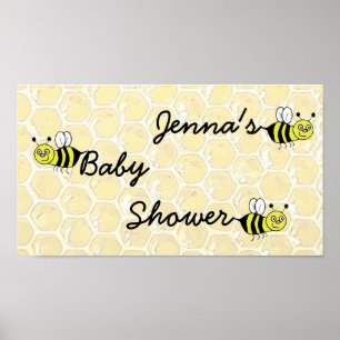Personalisiertes Bumblebee Baby Shower Poster