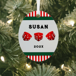 Personalisiertes Bunco Holiday-Geschenk Ornament Aus Metall