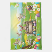 Personalisiertes Bunny Family Picnic Handtuch (Vertikal)