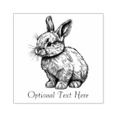 Personalisiertes Bunny Rabbit Gummistempel (Prägung)
