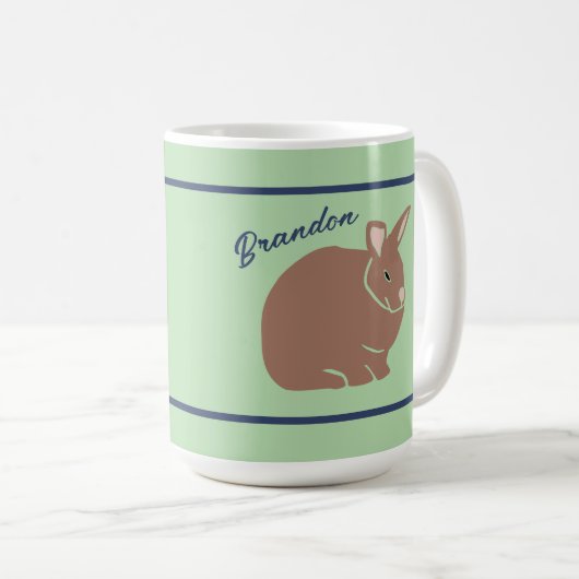 Personalisiertes Bunny Rabbit Kaffeetasse (VorderseiteRechts)
