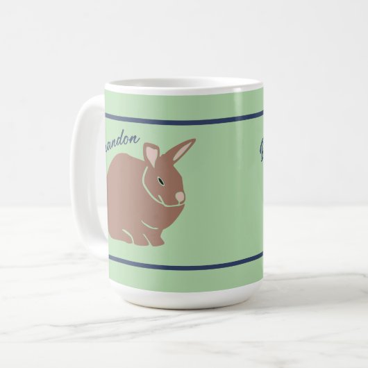 Personalisiertes Bunny Rabbit Kaffeetasse (Vorderseite Links)