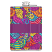 Personalisiertes buntes gewelltes flachmann (Rückseite)