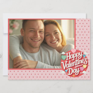 Personalisiertes buntes Valentinstag-Herz Feiertagskarte