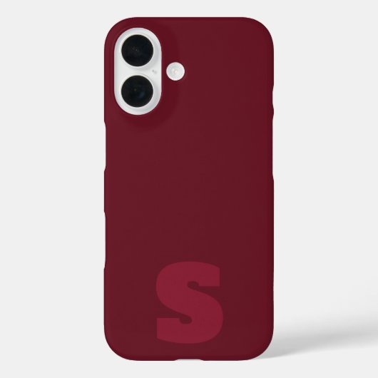 Personalisiertes burgunderrotes initiales iPhone / Case-Mate iPhone Hülle (Rückseite)