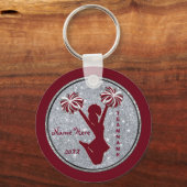 Personalisiertes Burgundy Cheer Geschenke für Chee Schlüsselanhänger (Vorderseite)