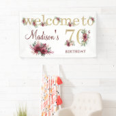 personalisiertes Burgundy Gold Banner zum 70. Gebu (Insitu)