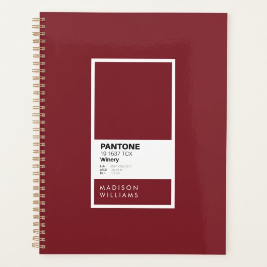 Personalisiertes Burgundy-Wine-Notebook | Individu Planer (Vorderseite)