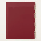 Personalisiertes Burgundy-Wine-Notebook | Individu Planer (Rückseite)