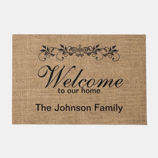 Personalisiertes Burlap Design Fußmatte (Vorderseite)