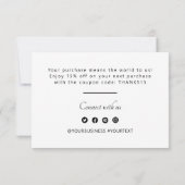 Personalisiertes Business Dankeschön Dankeskarte (Rückseite)